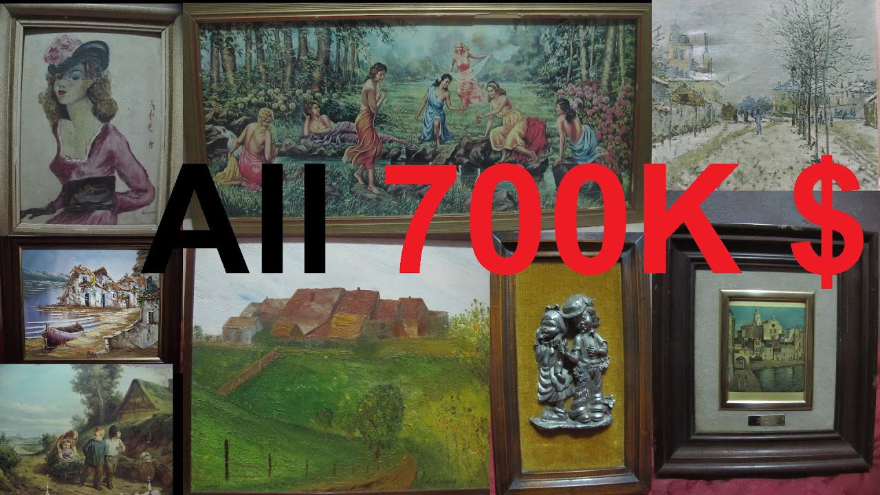 700K $ Antique Original Paintings 2021 , Auction 2021, Claude Monet,Lanusse,J Godard, Antonio Collin