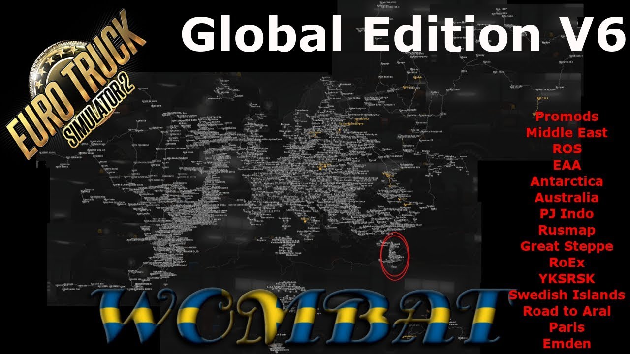 ETS2 1.35 - Global Promods Big Map incl Middle East, Promzona, SR, EAA, ROS, Roex, Afromap and more
