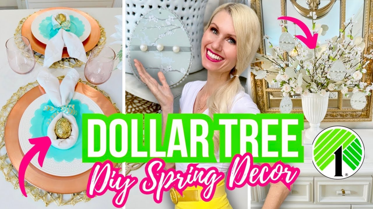*DOLLAR TREE* HOME DECOR DIYS! SPRING DECOR PROJECTS & IDEAS For LESS!