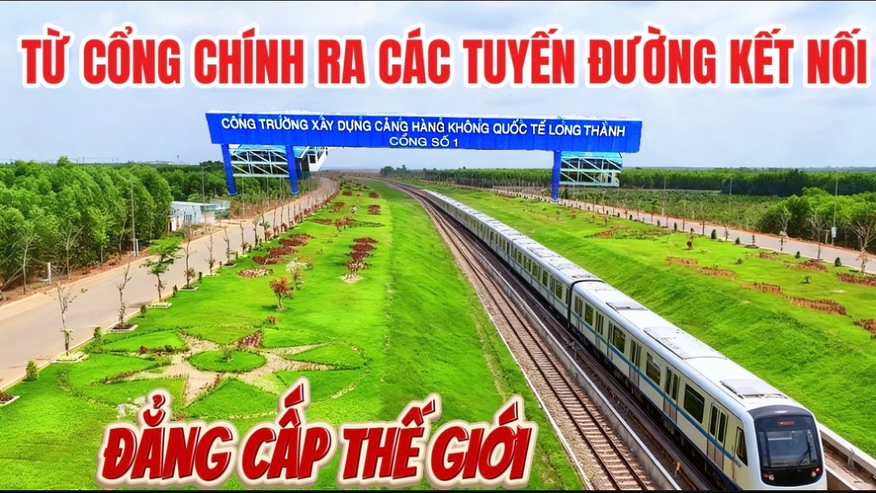 TỪ CỔNG CHÍNH SÂN BAY ĐI NGƯỢC RA CÁC TUYẾN ĐƯỜNG KẾT NỐI SIÊU CỬA NGÕ QUÁ ĐẸP VÀ HÀI HOÀ.