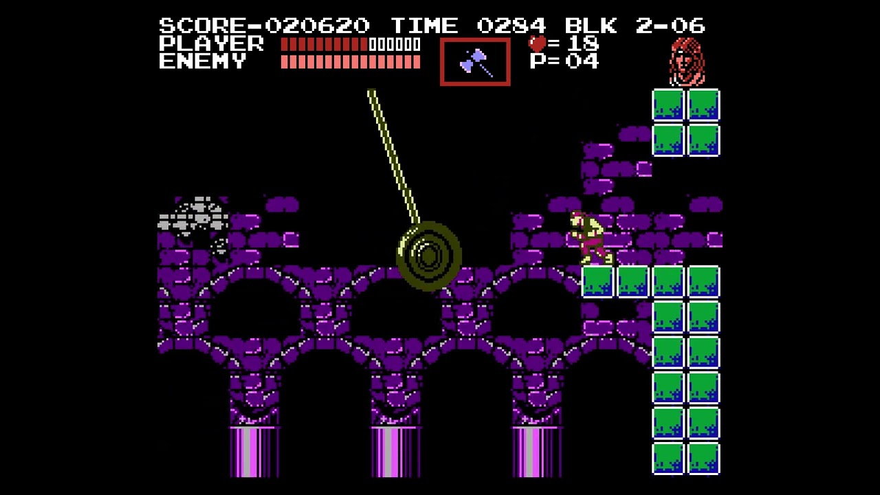 Famicom Akumajou Densetsu (Castlevania III: Dracula's Curse) Grant's Path Playthrough 4K60