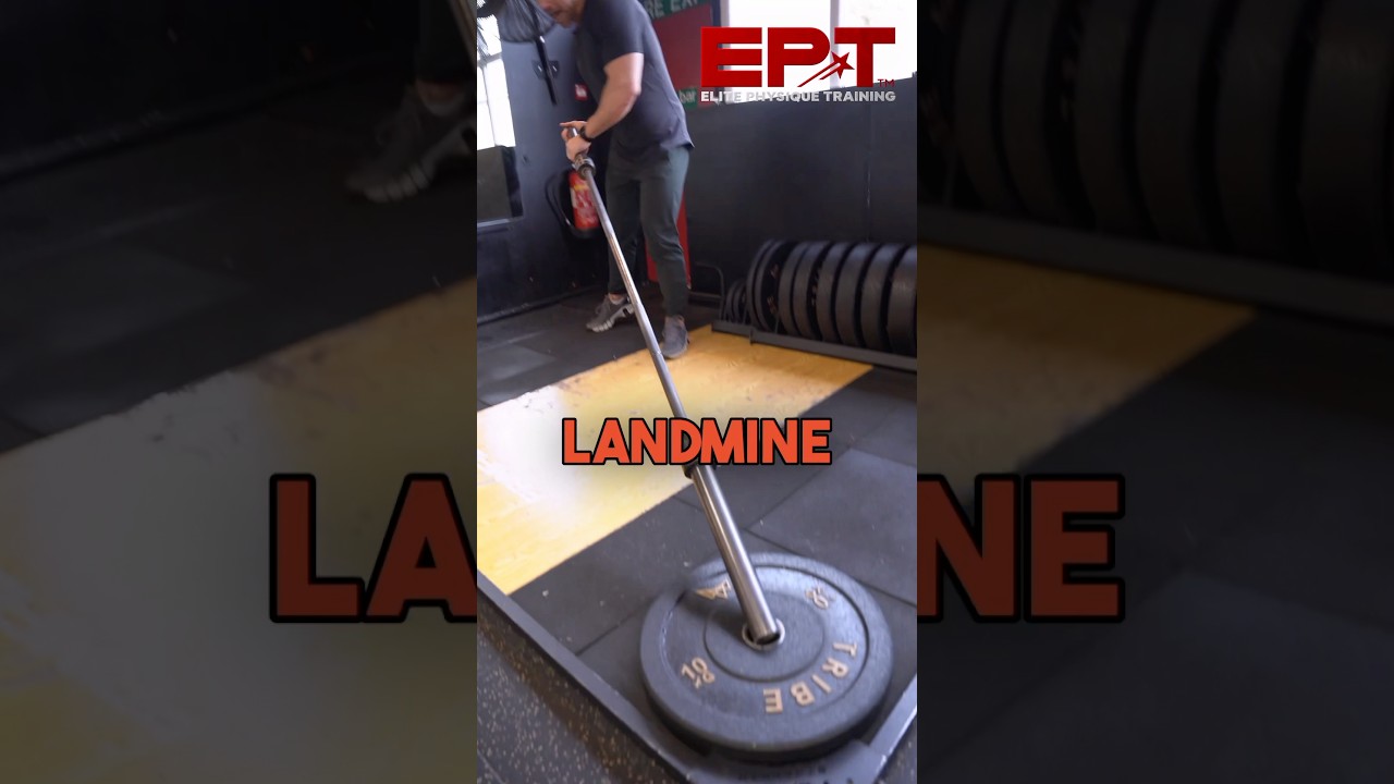 DIY setup for landmine exercises #landmineworkout #gym #gymtips #landmineexercise #barbell #fitness