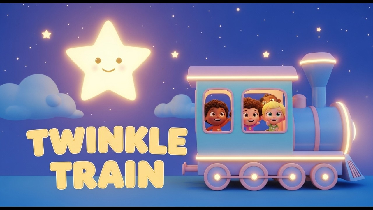 Twinkle Train Song for Kids | Learn Night Sky Stars for Toddlers