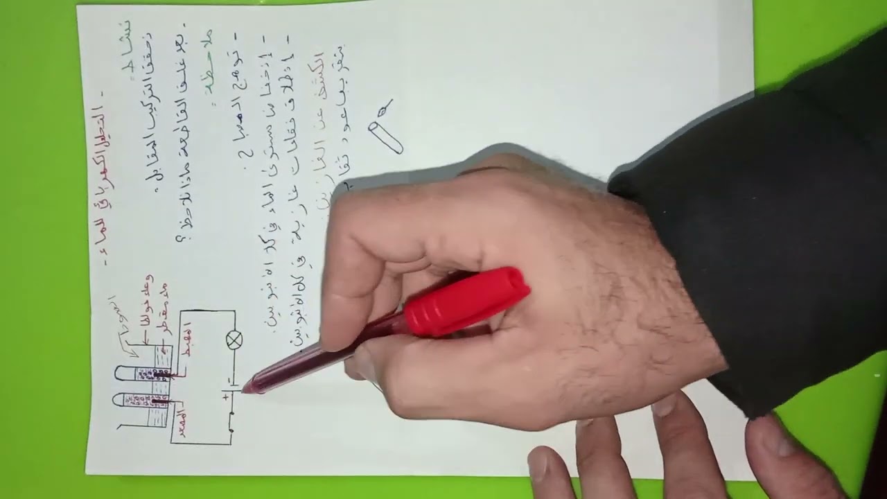 التحليل الكهربائي للماء