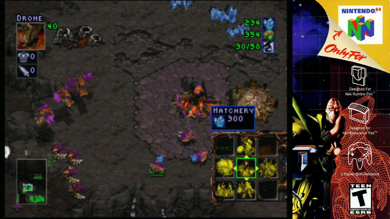 (N64) Starcraft 64 Zerg Campaign mission 3 HDRetrovision