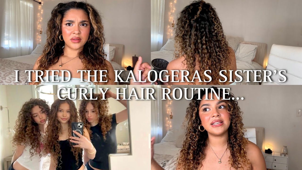 I TRIED THE KALOGERAS SISTER’S CURLY HAIR ROUTINE…. ( I was shocked at the results) ☁️