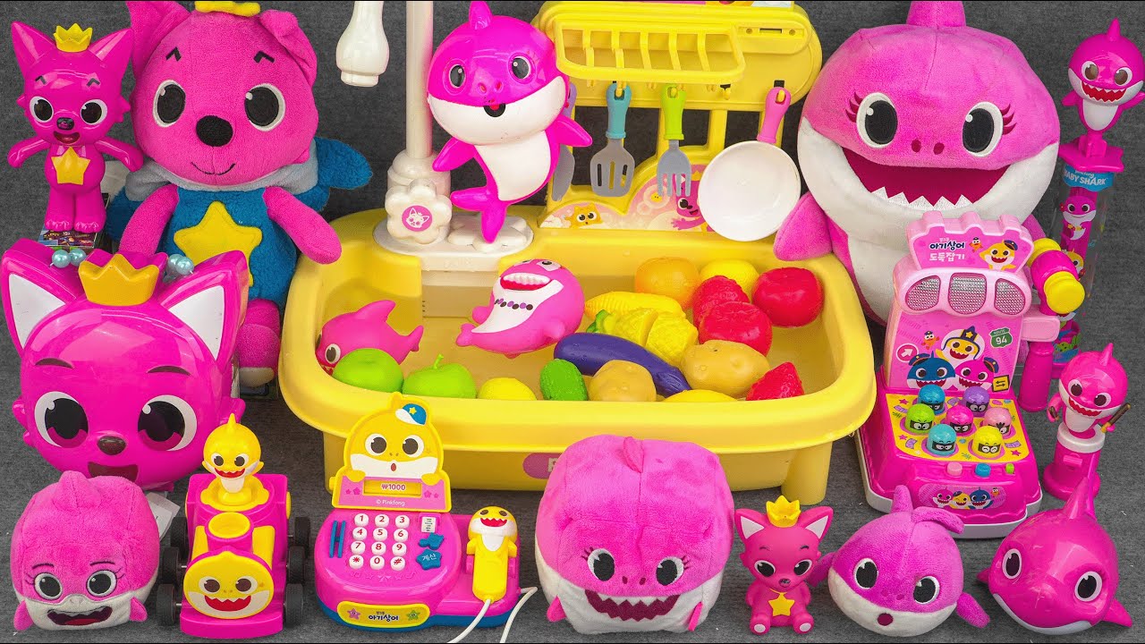 PINKFONG BABY SHARK Toys Unboxing Series ASMR | Pinkfong Water-Spouting Dishwashing Play Sink Toy
