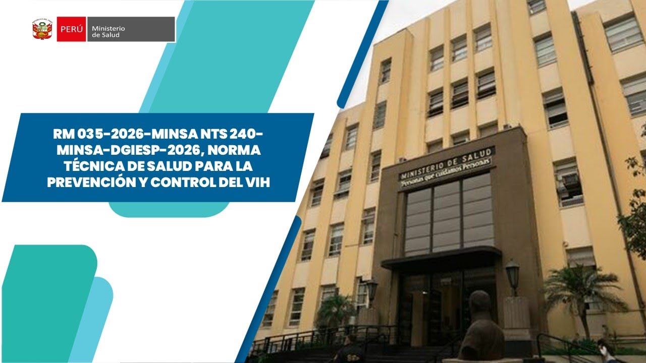 RM 035-2026-MINSA NTS 240-MINSA-DGIESP-2026, NORMA TÉCNICA DE SALUD PARA LA PREVENCIÓN Y CONTROL DE