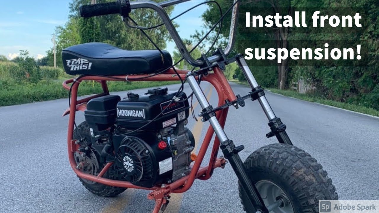 How to install front suspension on a minibike