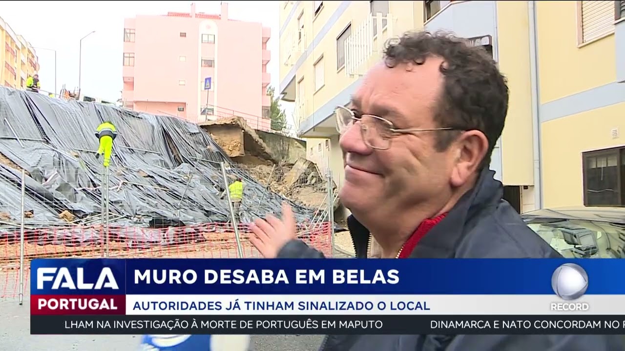 Muro desaba em Belas