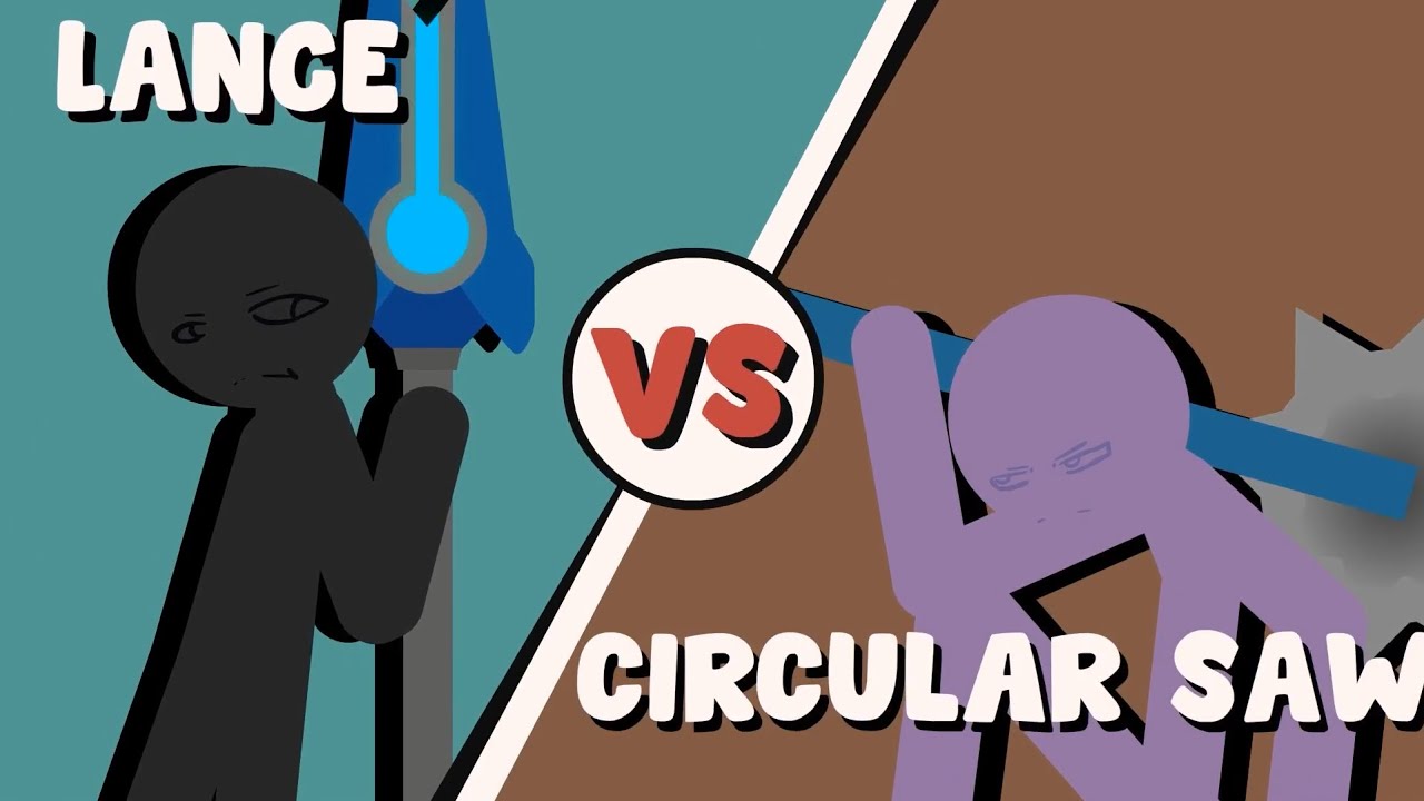 Supreme Duelist Stickman Animation: Lance vs Circular Saw