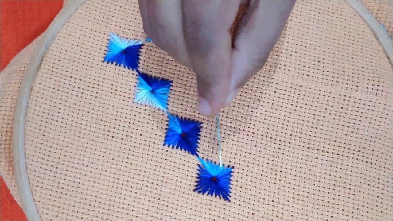 A unique square design in matty cloth in hindi by jhina creation.