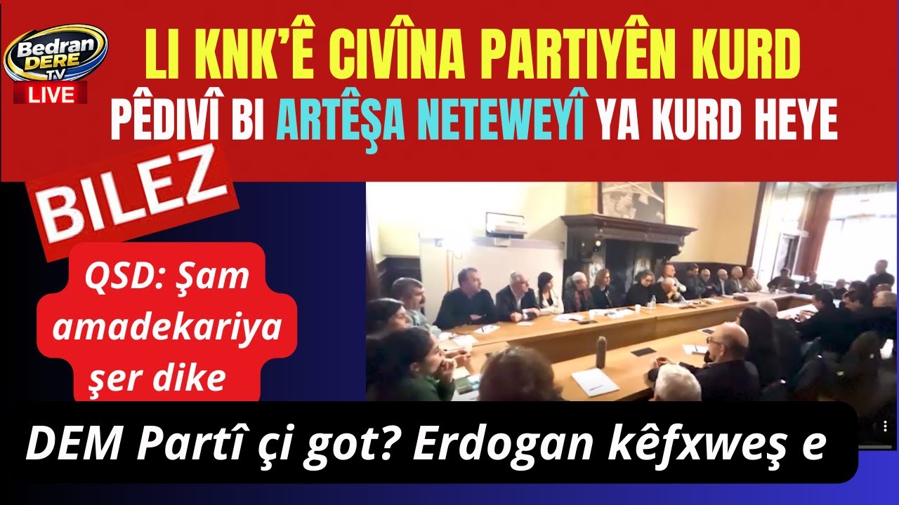 Li KNKê Civîna Neteweyî ya partiyên Kurd - Erdogan kêfxweşiya xwe beyan kir