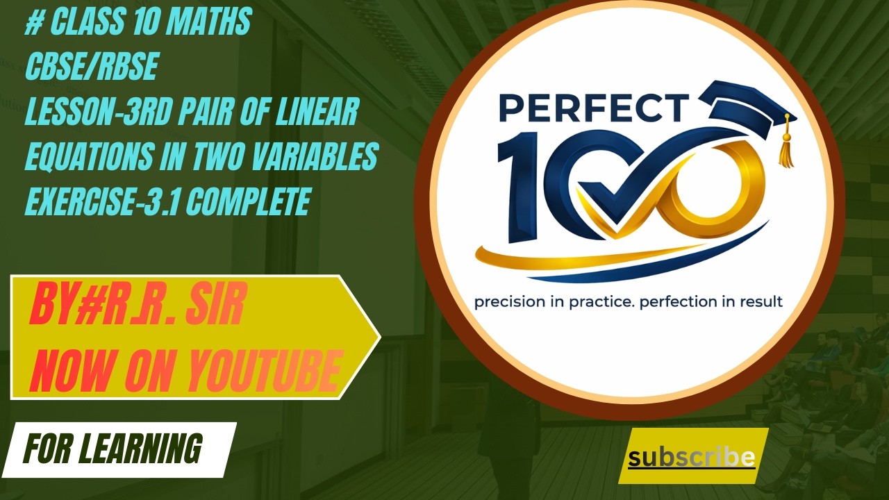 LESSON-3RD LINEAR EQUATION PART-2ND EXERCISES-3.1COMPLETE
