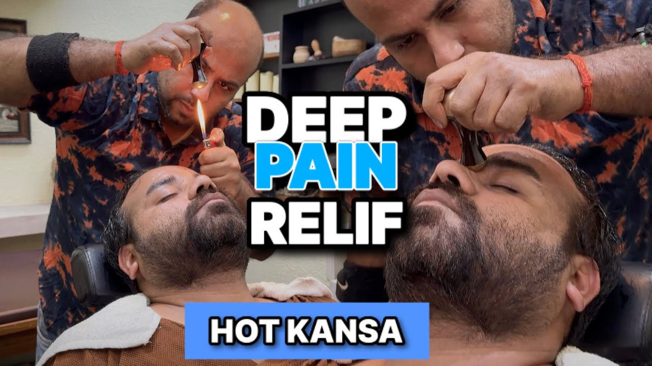 Deep Pain Relief Hot Kansa Head & Neck Massage By ReikiMaster #ASMR #IndianBarber #sensoryoverload
