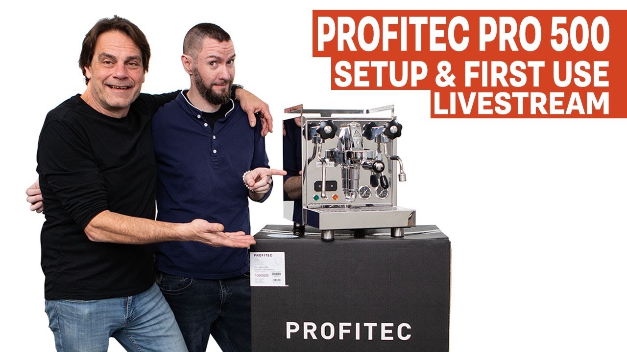 Profitec Pro 500 PID : Unboxing, Startup, & First Use Livestream