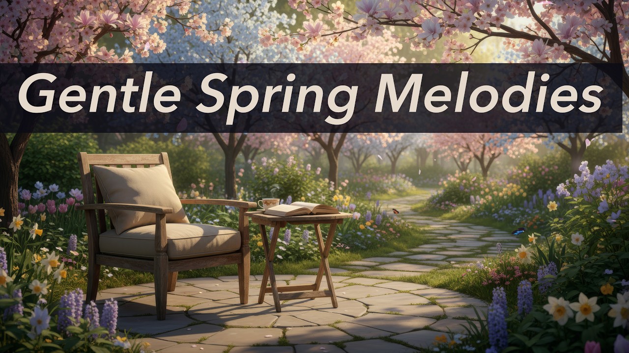 Spring Garden Reading Nook | Blooming Garden Ambience
