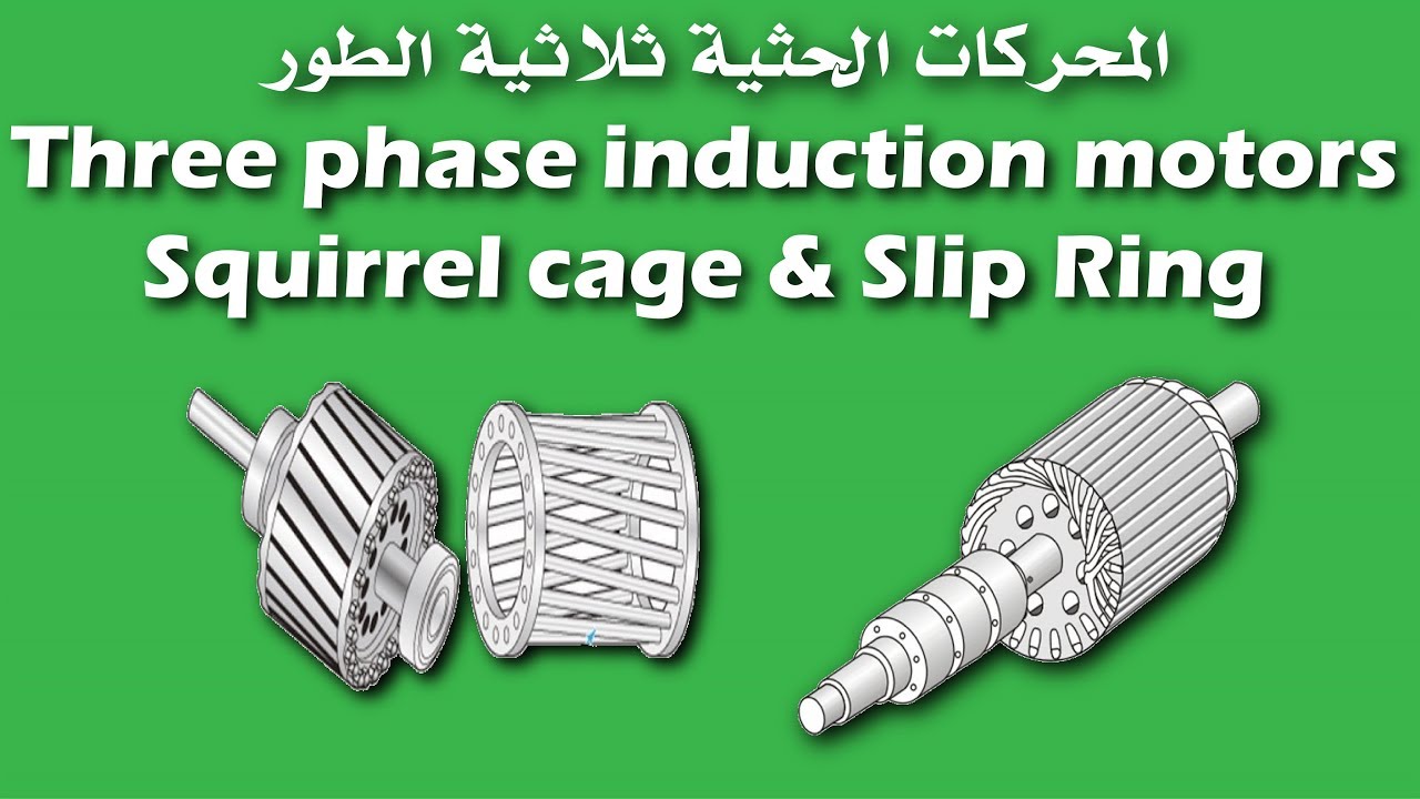 شرح المحركات الحثية ثلاثية الطور | Three phase induction motors (Slip Ring V.S Squirrel Cage)