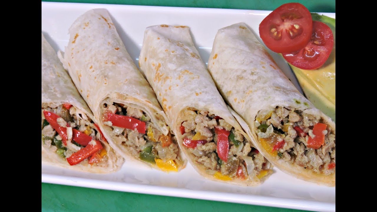 Fajitas vegetarianas con soya.- RecetasdeLuzMa