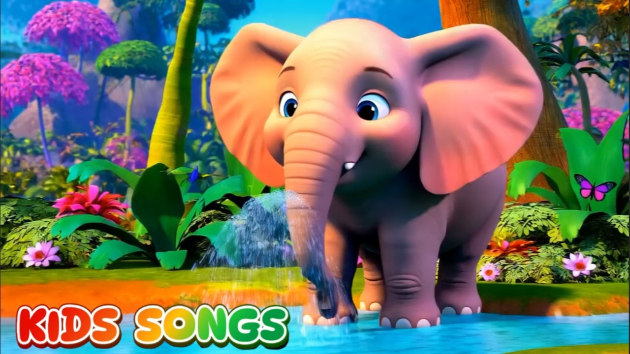 Funny and Cute Animals in the Jungle🐘ELEPHANT  🌍 💕 Kids Songs - Fun and Learning