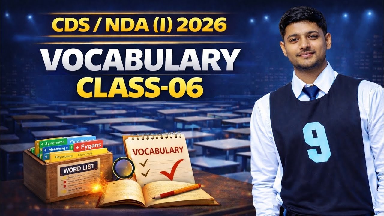 CDS/NDA (l) 2026 Vocabulary Series | Class 06 | 100% Exam Focus #cds2026 #nda2026 #english 