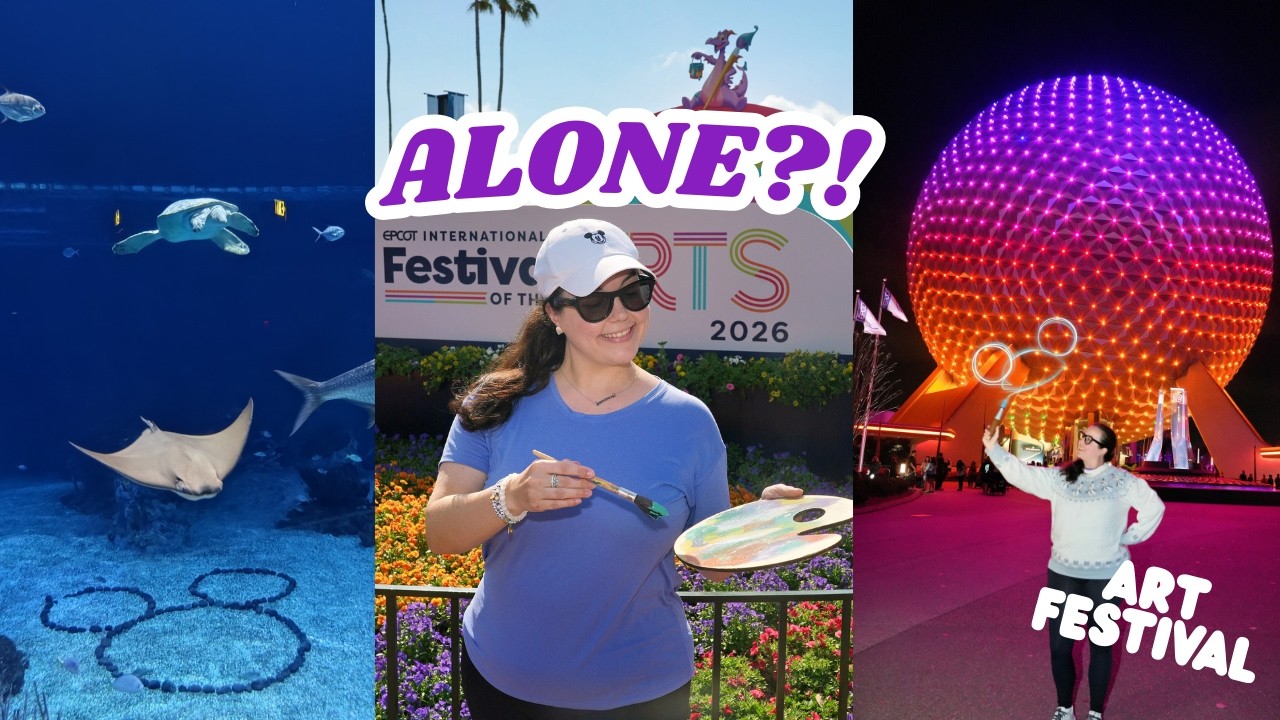 I Rope Dropped EPCOT… and Had the Aquarium to Myself 🐠 | Festival of the Arts Vlog