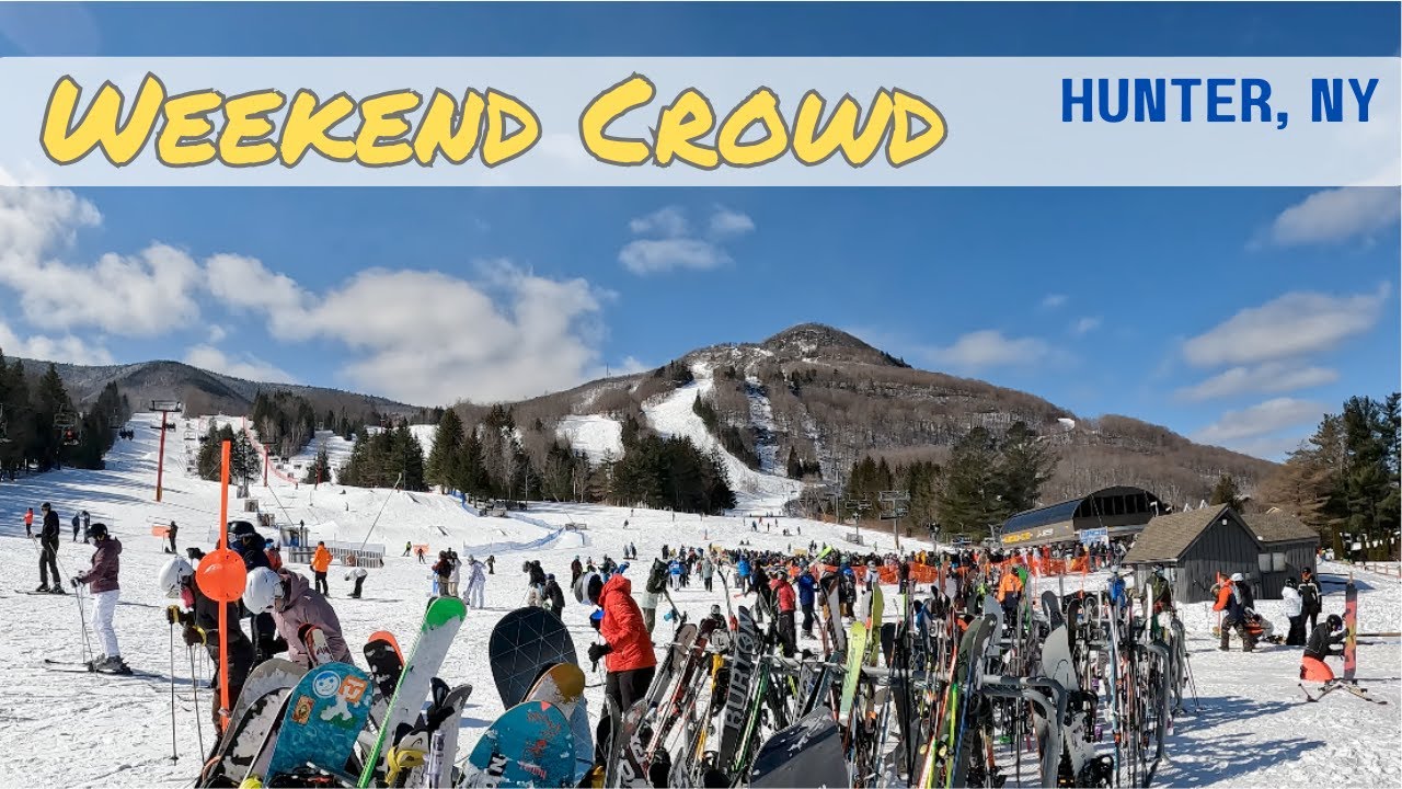 The Weekend Crowd at Hunter Mountain Ski Resort