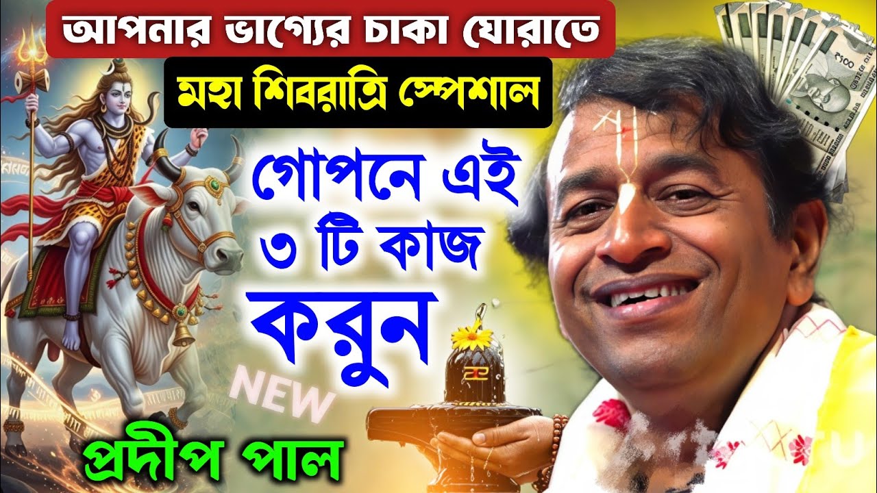 ভাগ্যের টাকা ঘোরাতে, শিবরাত্রির দিন এই তিনটি কাজ করুন, প্রদীপ পালের তত্ত্বকথা Pradip Pal Kirtan 2026