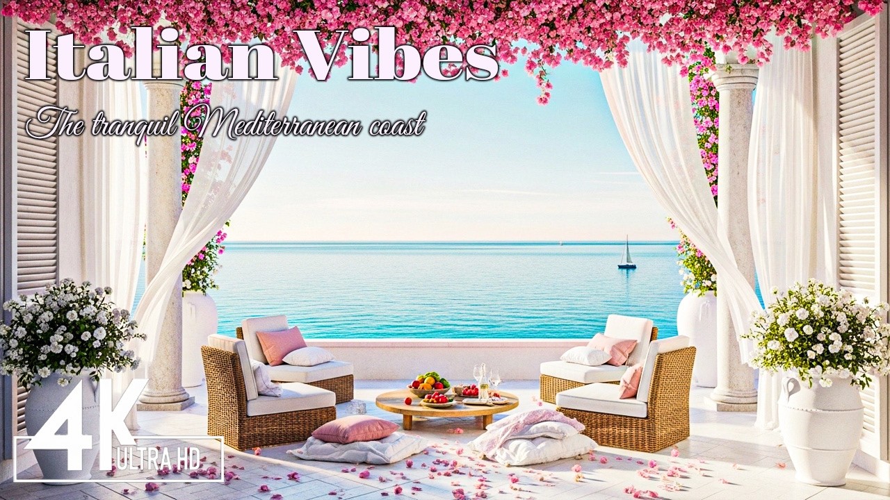 Peaceful Mediterranean 🌊🎶 Gentle Sounds by the Italian Sea