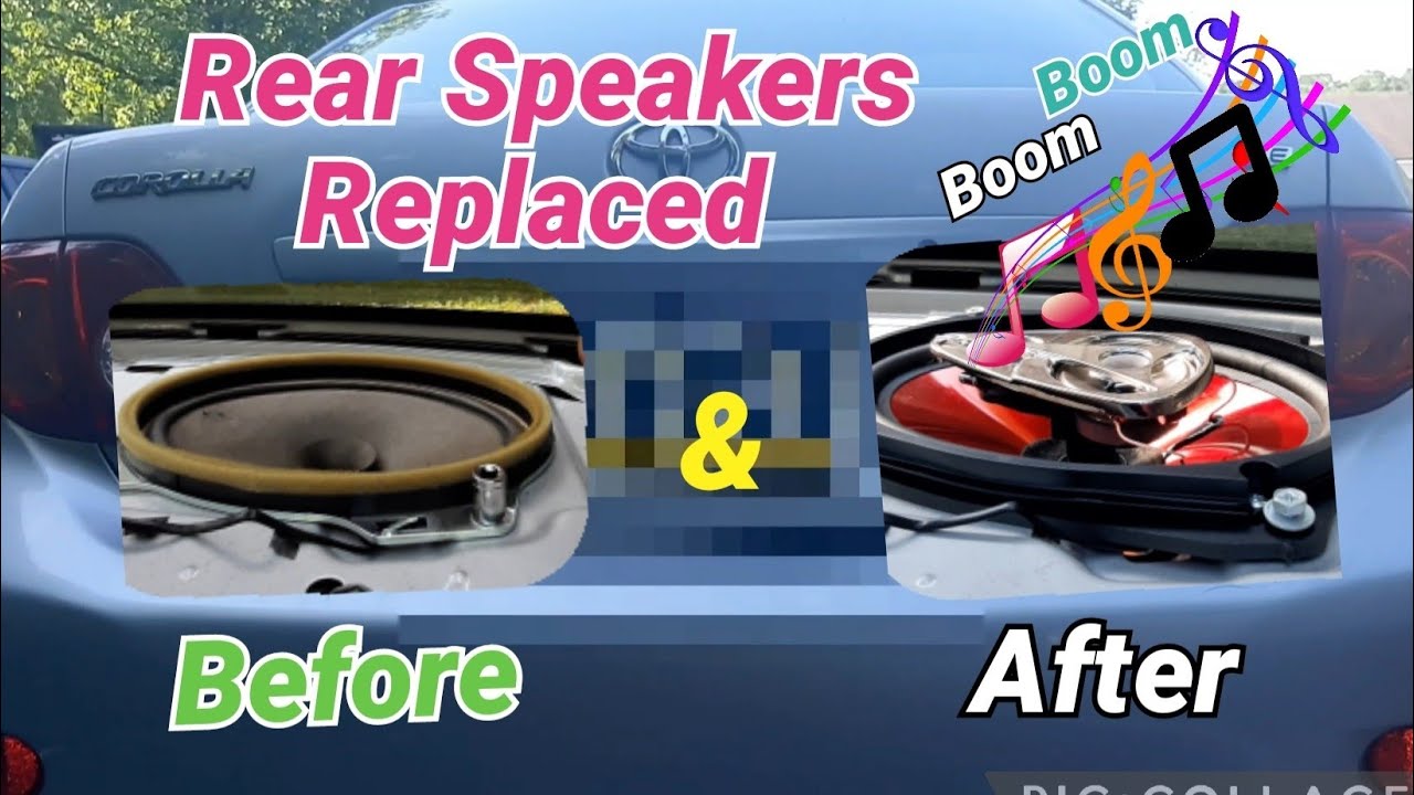 2009-2013 Toyota Corolla LE Rear Speakers Replacement (6x9) inches