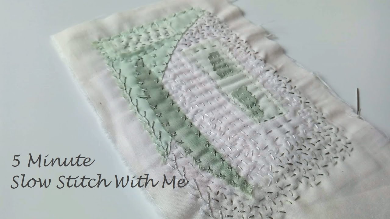 5 Minutes Slow Stitch with Me | Relaxing | Calming | Visual ASMR | Hand Stitching for Wellbeing