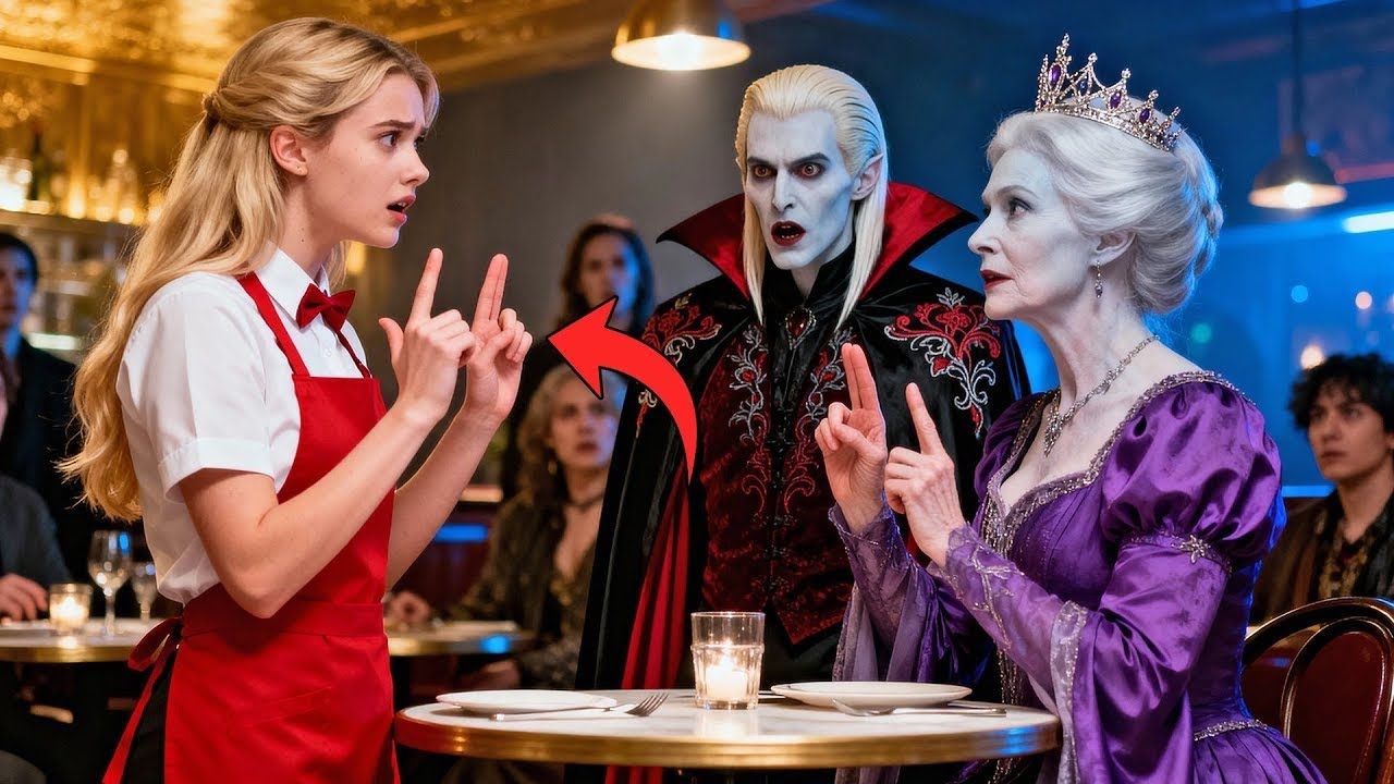 Une serveuse timide salue la mère sourde du Roi Vampire – Son langage des signes a choqué tous