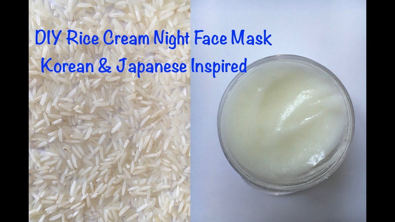 Korean & Japanese Inspired Skin Whitening Rice Cream Night Face Mask