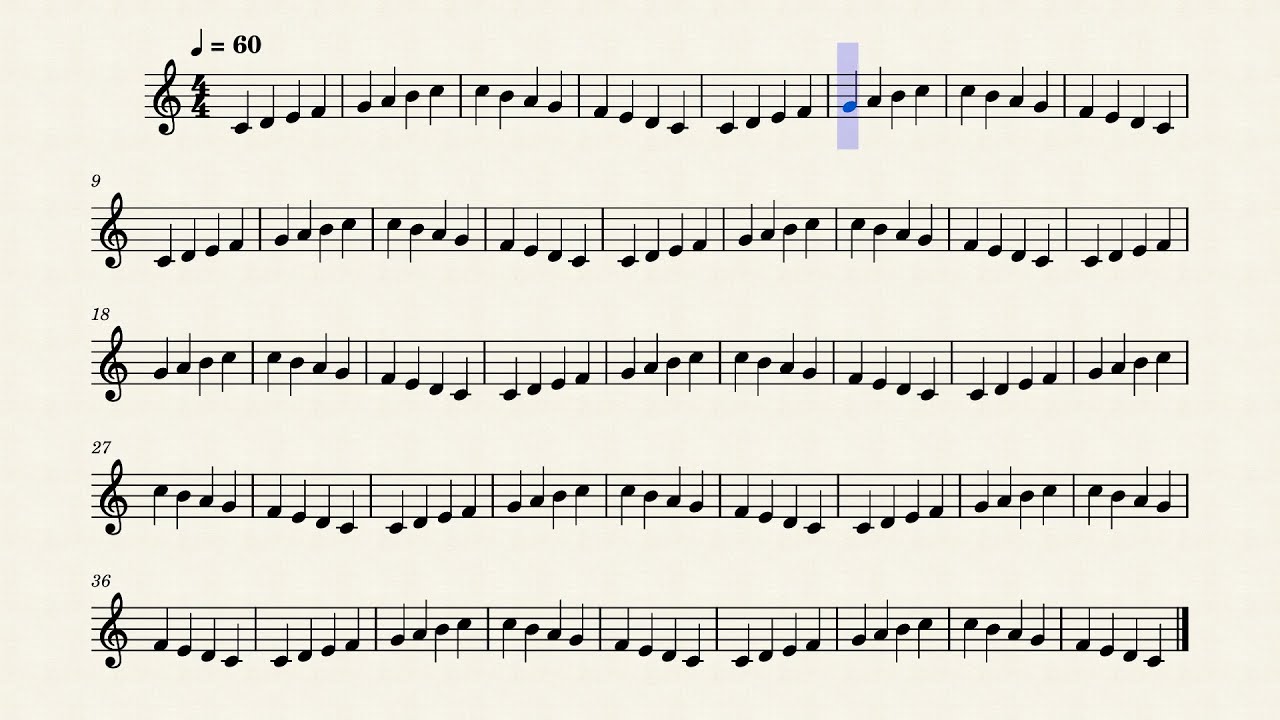 Escala de Dó Maior   SeMínima    Violino