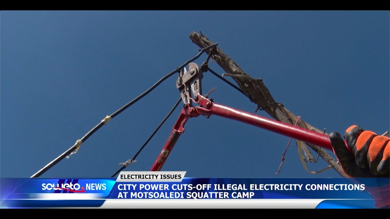 CITY POWER CUTS-OFF ILLEGAL ELECTRICITY CONNECTIONS AT MOTSOALEDI SQUATTER CAMP