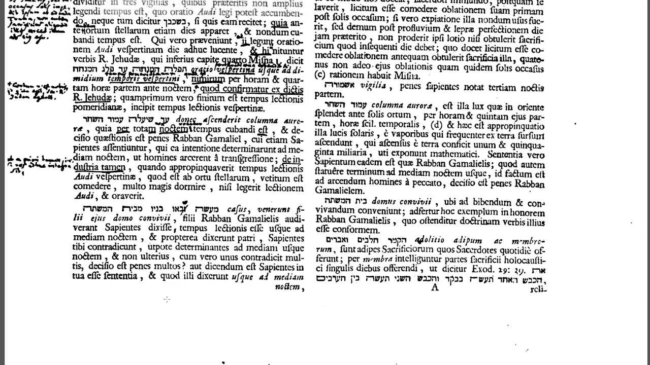 Mishnah Berachot Caput 1 Mishnah 1 Commentariolum Obadiae Bartorinae