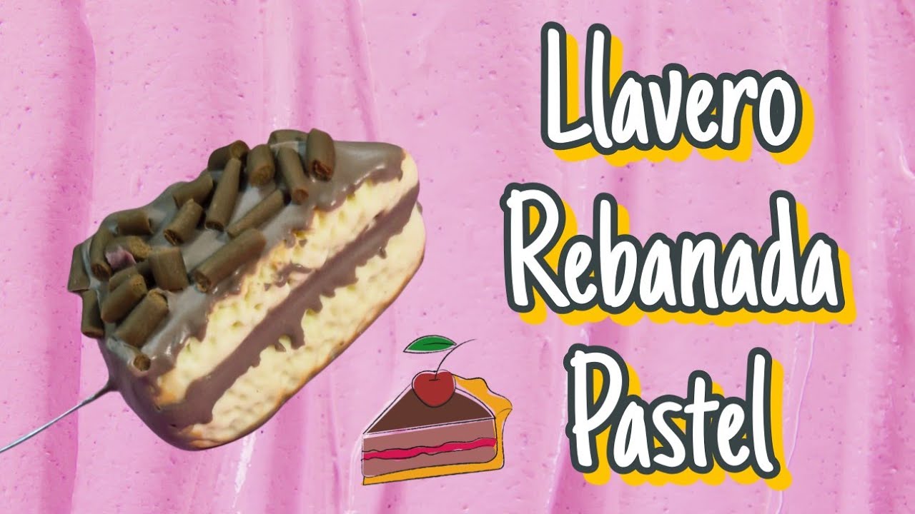 Tutorial Llavero Rebanada de Pastel de Chocolate hecho a mano con Pasta Flexible o Porcelana Fría.
