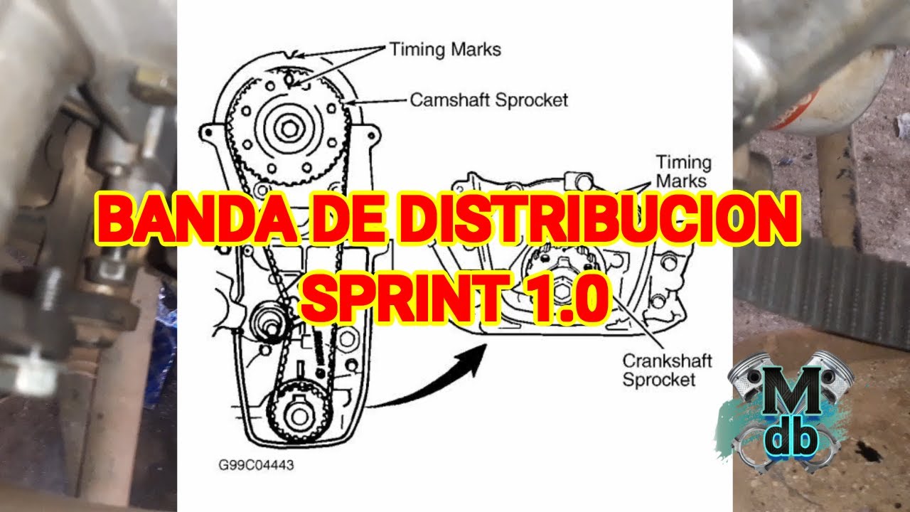 correa de DISTRIBUCION sprint swift 1.0 como cambiarla  KIT DE REPARTICION