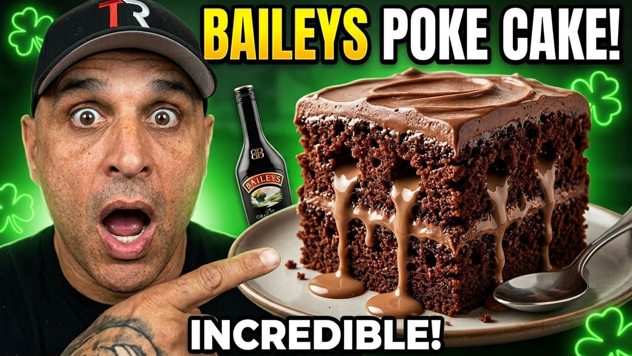 I Made a Baileys Irish Cream Chocolate Poke Cake and It's INCREDIBLE