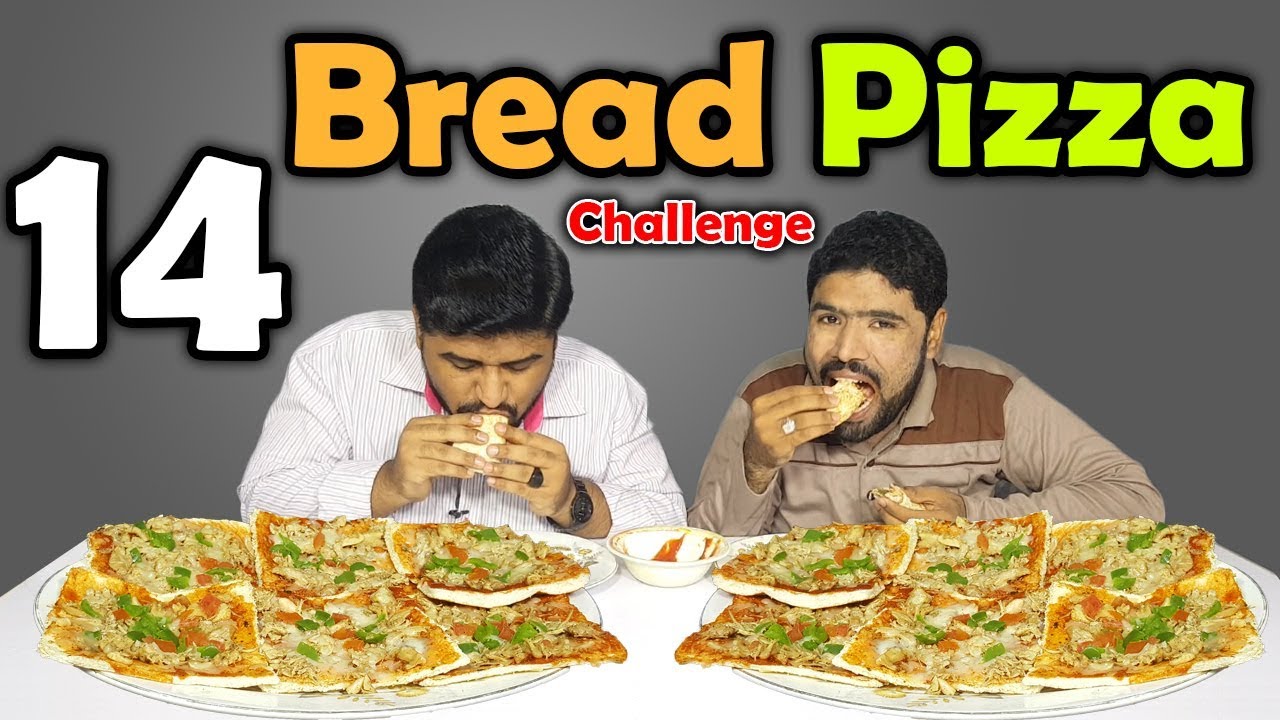 14 Bread Pizza Eating Challenge | Home Made Bread Pizza Challenge | Yummy Dare