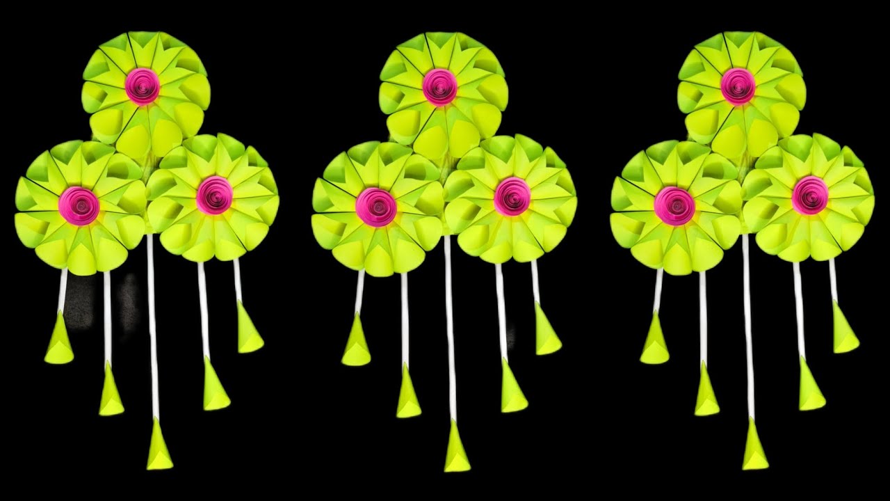 Beautiful paper flower wall hanging ideas wall decor Paper flower wall hanging 