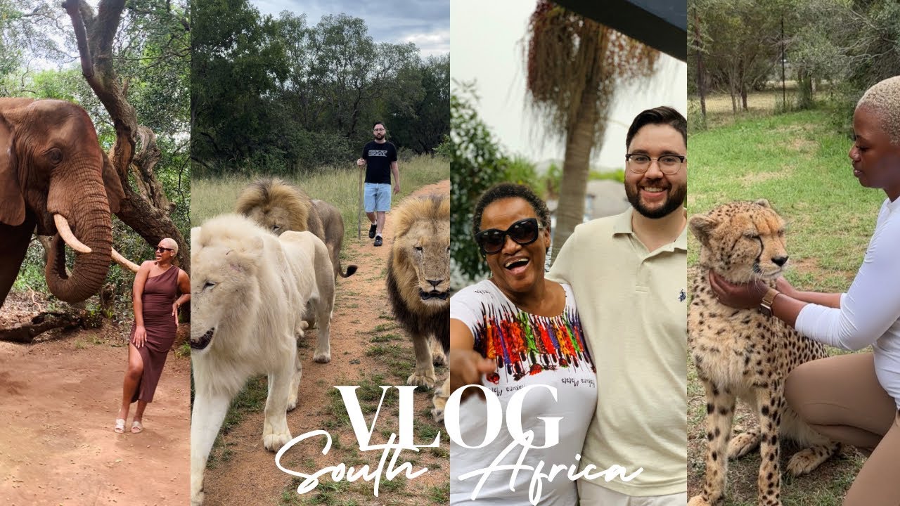 TRAVEL VLOG~VISITING MY MOM| WALKING LIONS IN SOUTH AFRICA| EXPLORING JOHANNESBURG|SUNCITY BAECATION