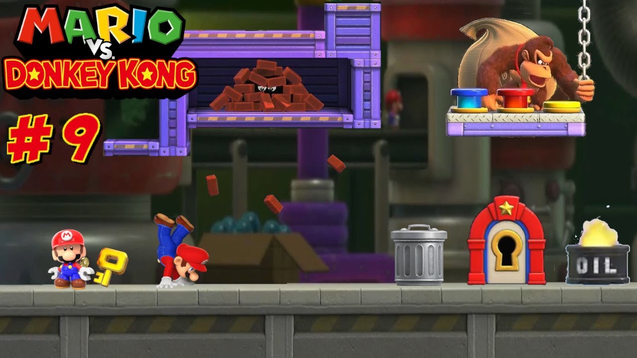 Mario vs. Donkey Kong (Switch) 100% Walkthrough Part 9 World 1+ Mario Toy Factory