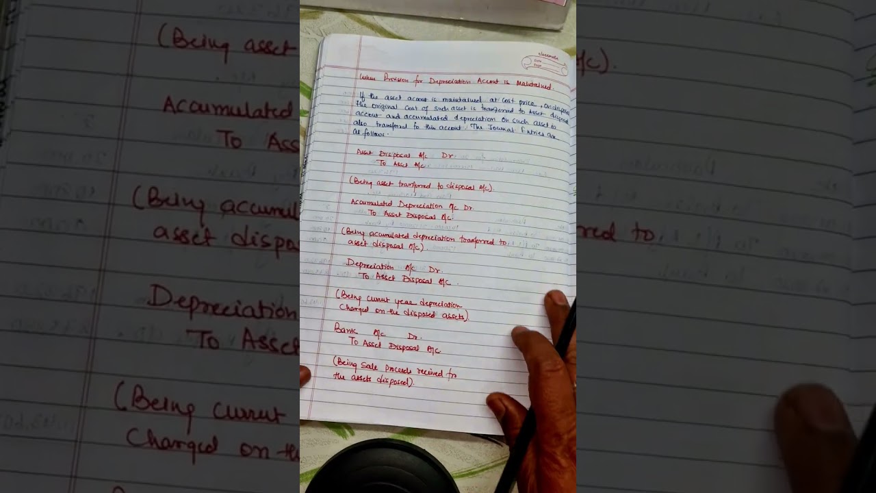 Depreciation # Part 5# Problem solving and sinking fund account # handwritten notes.# Detailed 