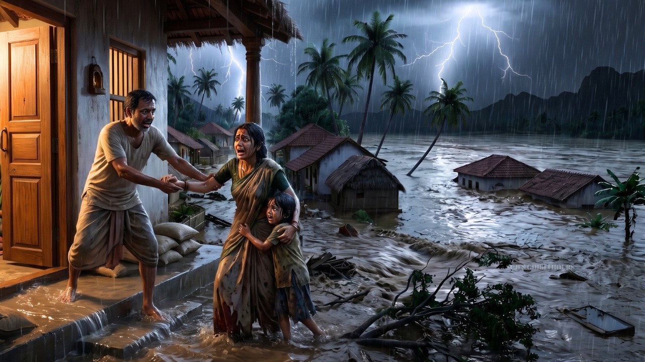 Unexpected Flood, Rain & Storm🌧️Our Village Disappeared Overnight | Powerful Survival Story |ASMR
