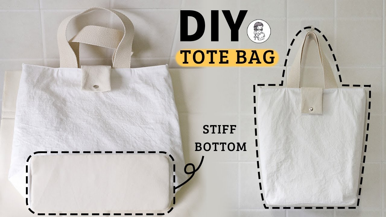 DIY Canvas and Linen Tote Bag TUTORIAL- Functional Handmade Tote - Step by Step Guide