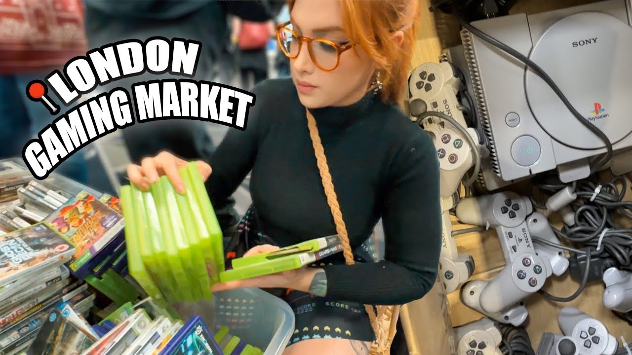 Como é um mercado de jogos RETRO em LONDRES + COMPRAS! London Gaming Market