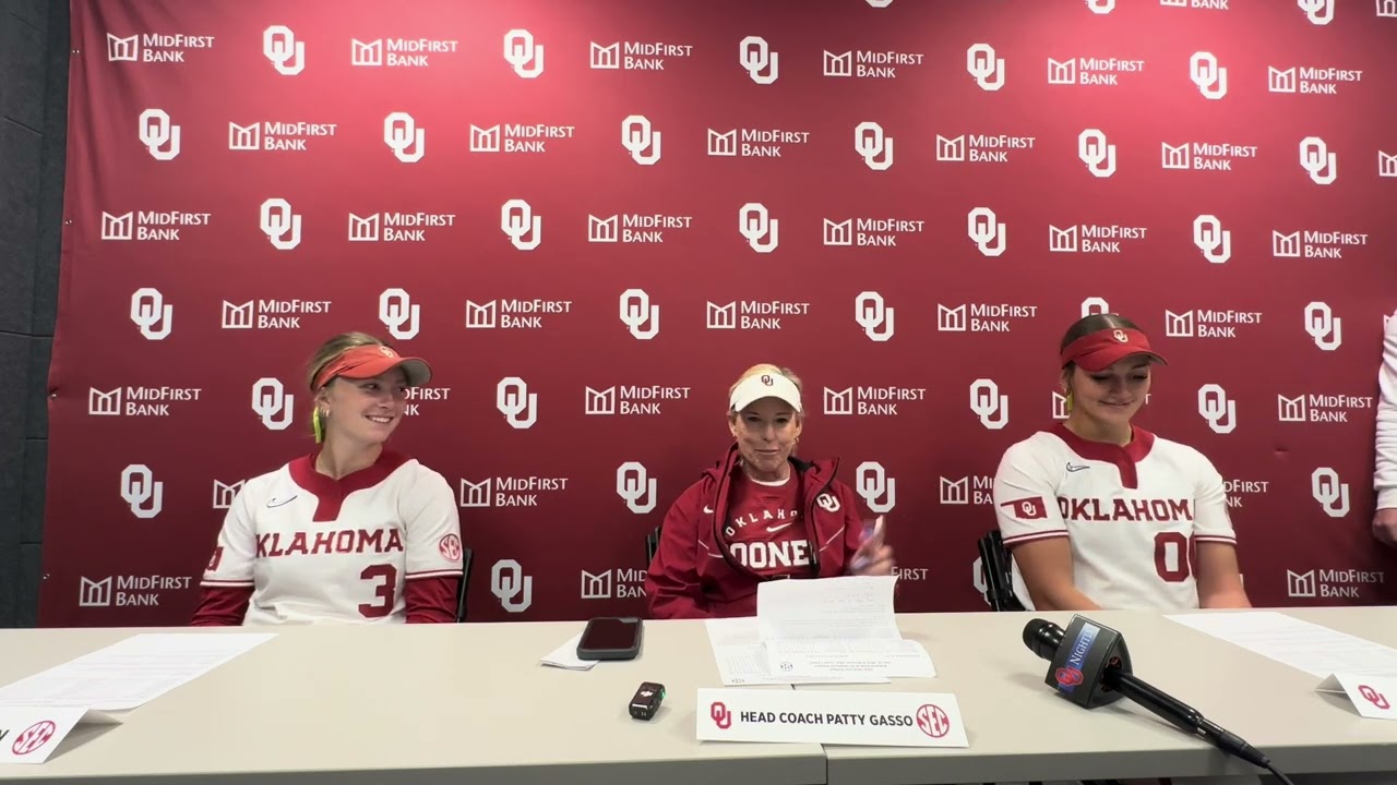 Oklahoma Softball: Patty Gasso, players Alabama State postgame (1)