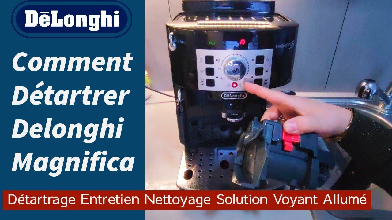 Comment Détartrer Delonghi Magnifica S Entretien infuseur Nettoyage Complet Voyant Allumé #delonghi