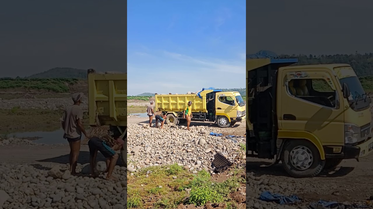 Pengambilan batu kali di tambang luas kab.gowa